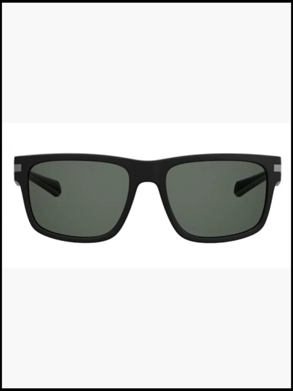 Rectangular Polarized Sunglasses with UV Protection, Plastic Frame, Branded Case